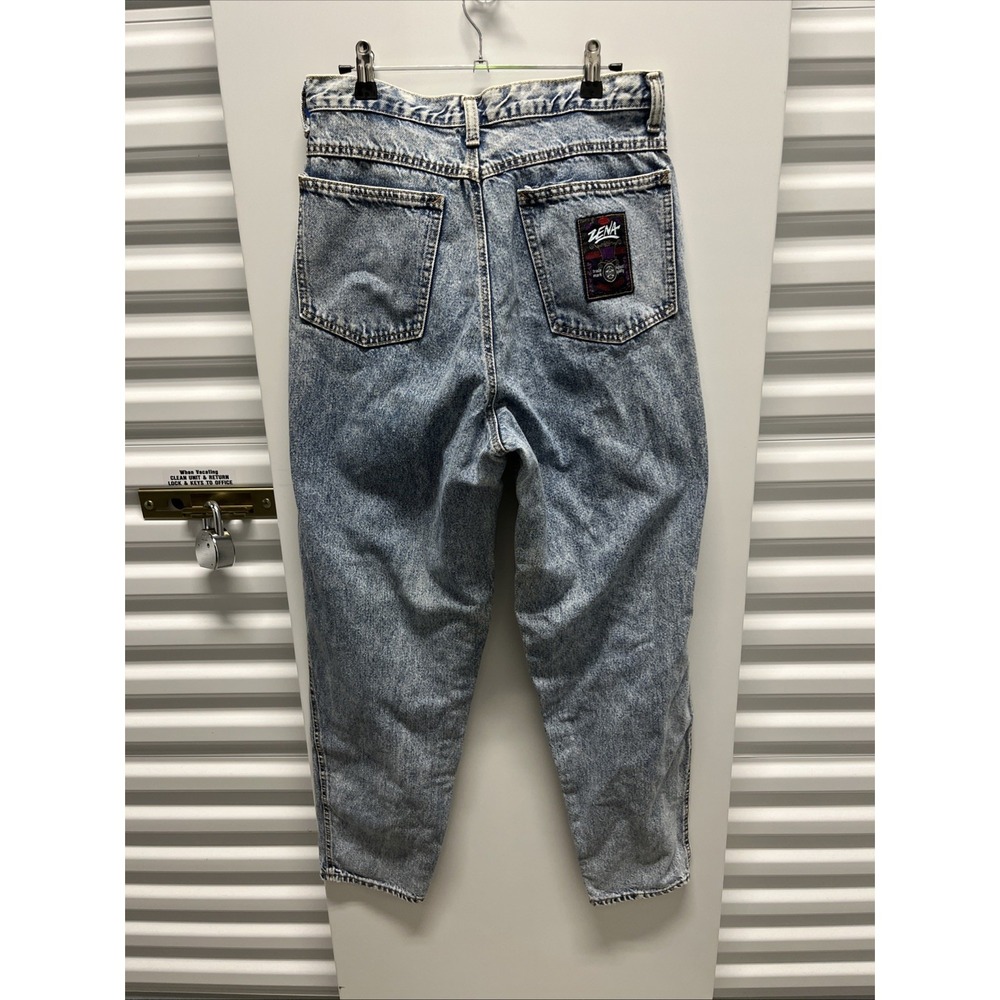 Vintage‎ 80s Zena Jeans Woman Size 12 Blue High Waist  Tapered Leg USA